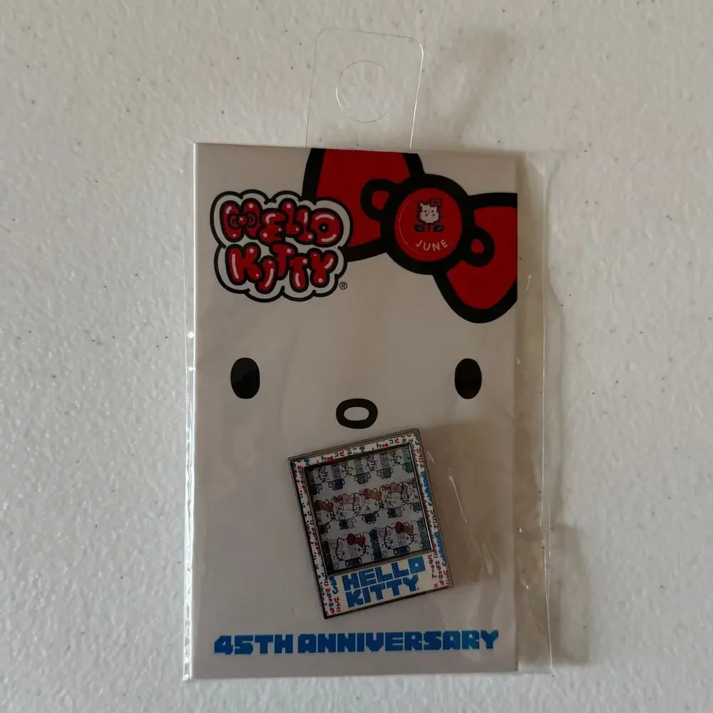 Hello Kitty Collectible 45th Anniversary Pin NEW